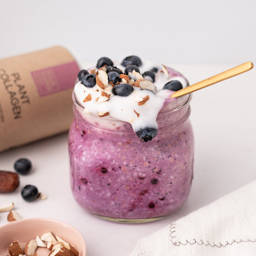 Want Beautiful Skin? Try These Blueberry Overnight Oats