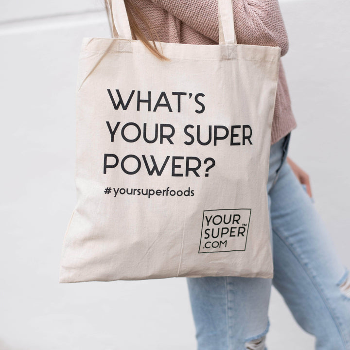 Your Superfoods Extra What's Your Super Power YOUR SUPER Tote Bag